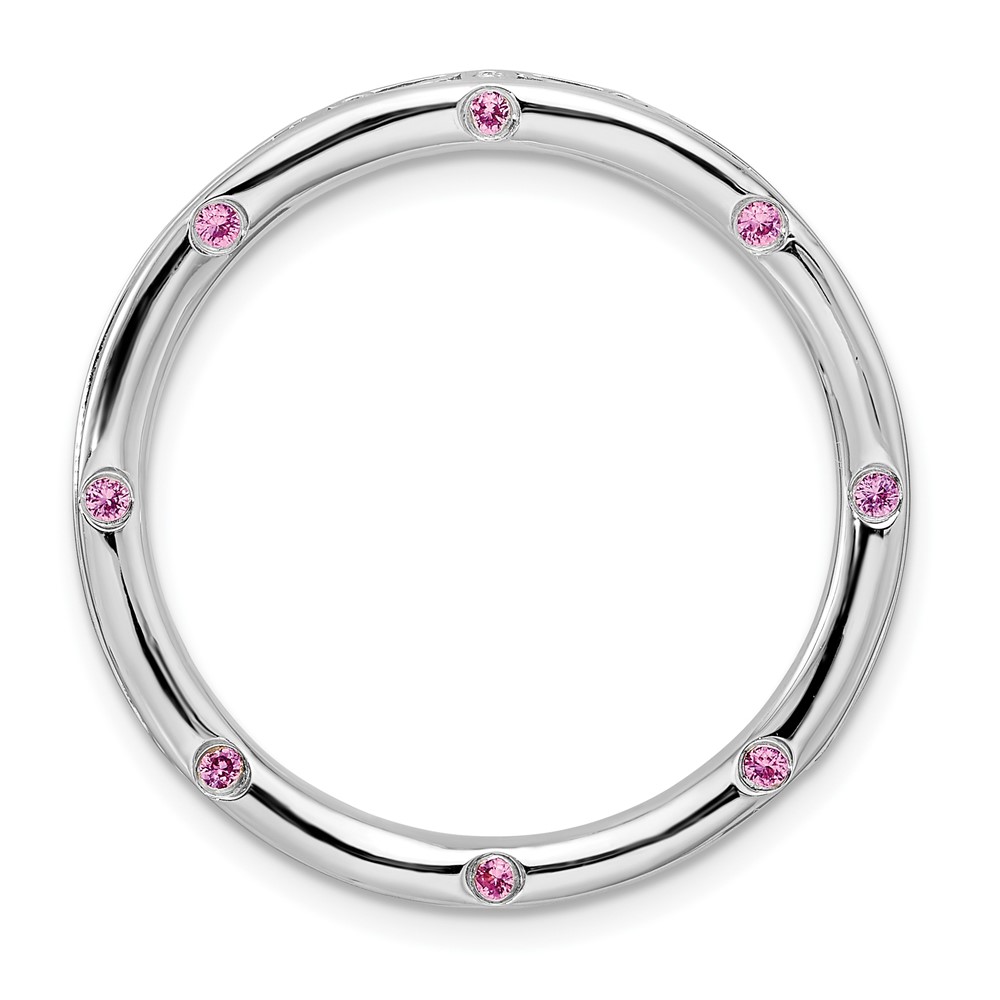 Sterling Silver & Rh. Garnet Stackable Expressions Slide, 29mm