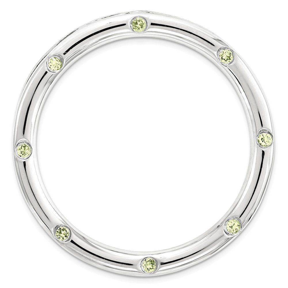 Sterling Silver & Peridot Stackable Expressions Slide, 29mm