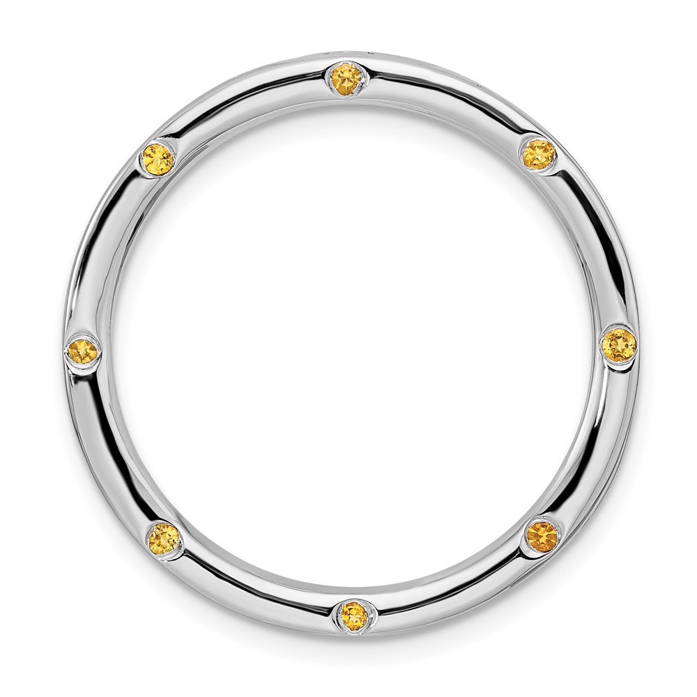 Sterling Silver & Citrine Stackable Expressions Slide, 29mm