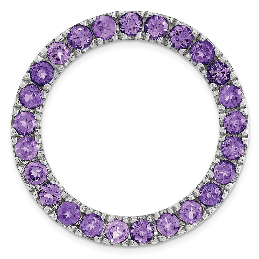 Sterling Silver & Amethyst Stackable Expressions Slide, 20mm