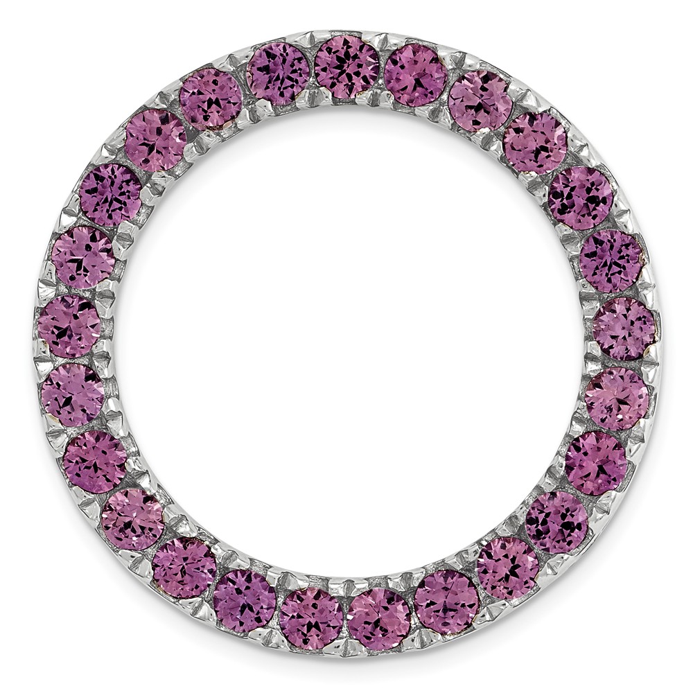 Sterling Silver & Rh. Garnet Stackable Expressions Slide, 20mm