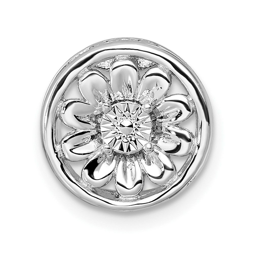 DC Sterling Silver Stackable Expressions Flower Slide, 12mm