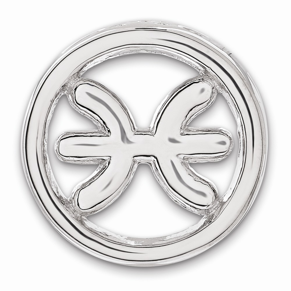 Sterling Silver Stackable Expressions Pisces Zodiac Slide, 12mm
