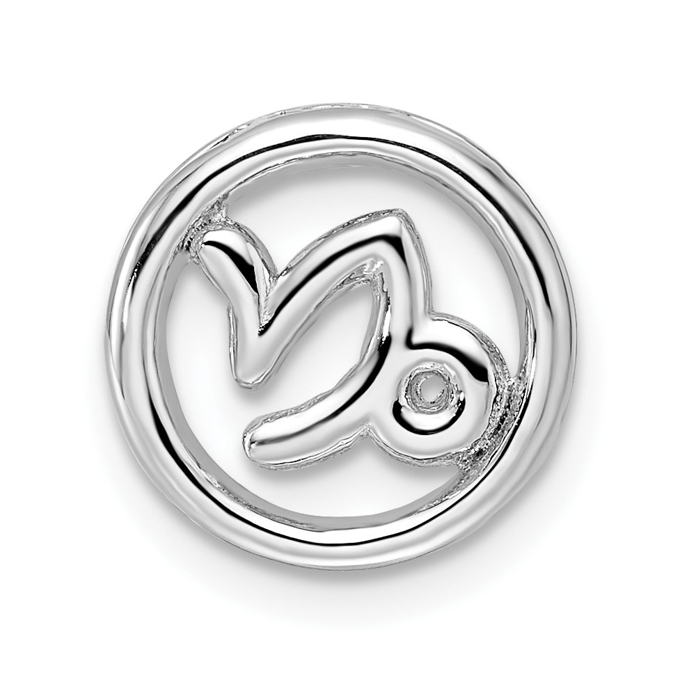Sterling Silver Stackable Expressions SM Capricorn Zodiac Slide, 12mm