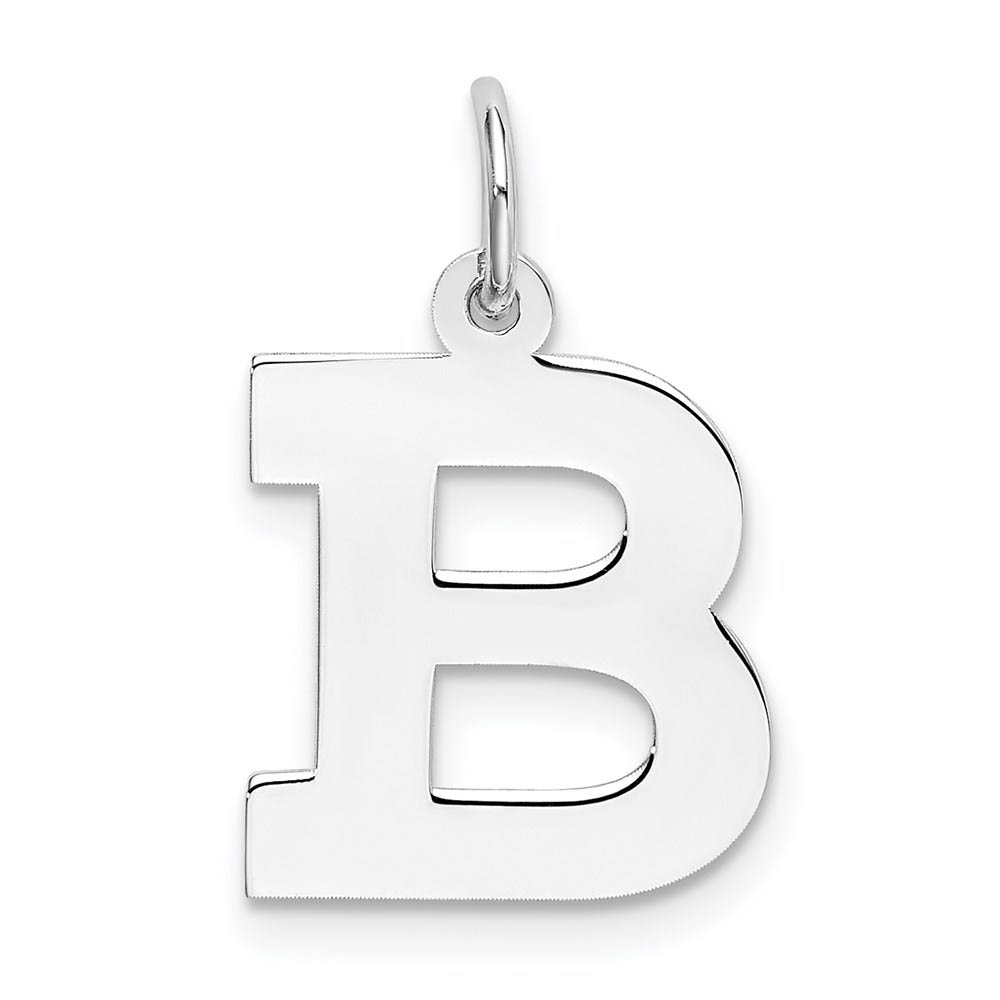 Sterling Silver Amanda Collection Block Style Initial B Pendant