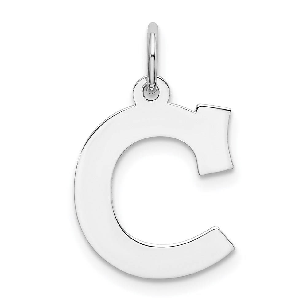 Sterling Silver Amanda Collection Block Style Initial C Pendant