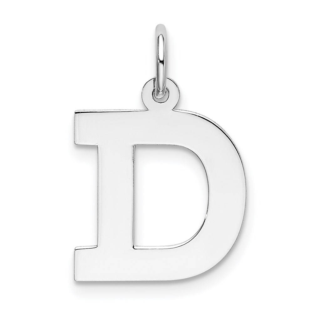 Sterling Silver Amanda Collection Block Style Initial D Pendant