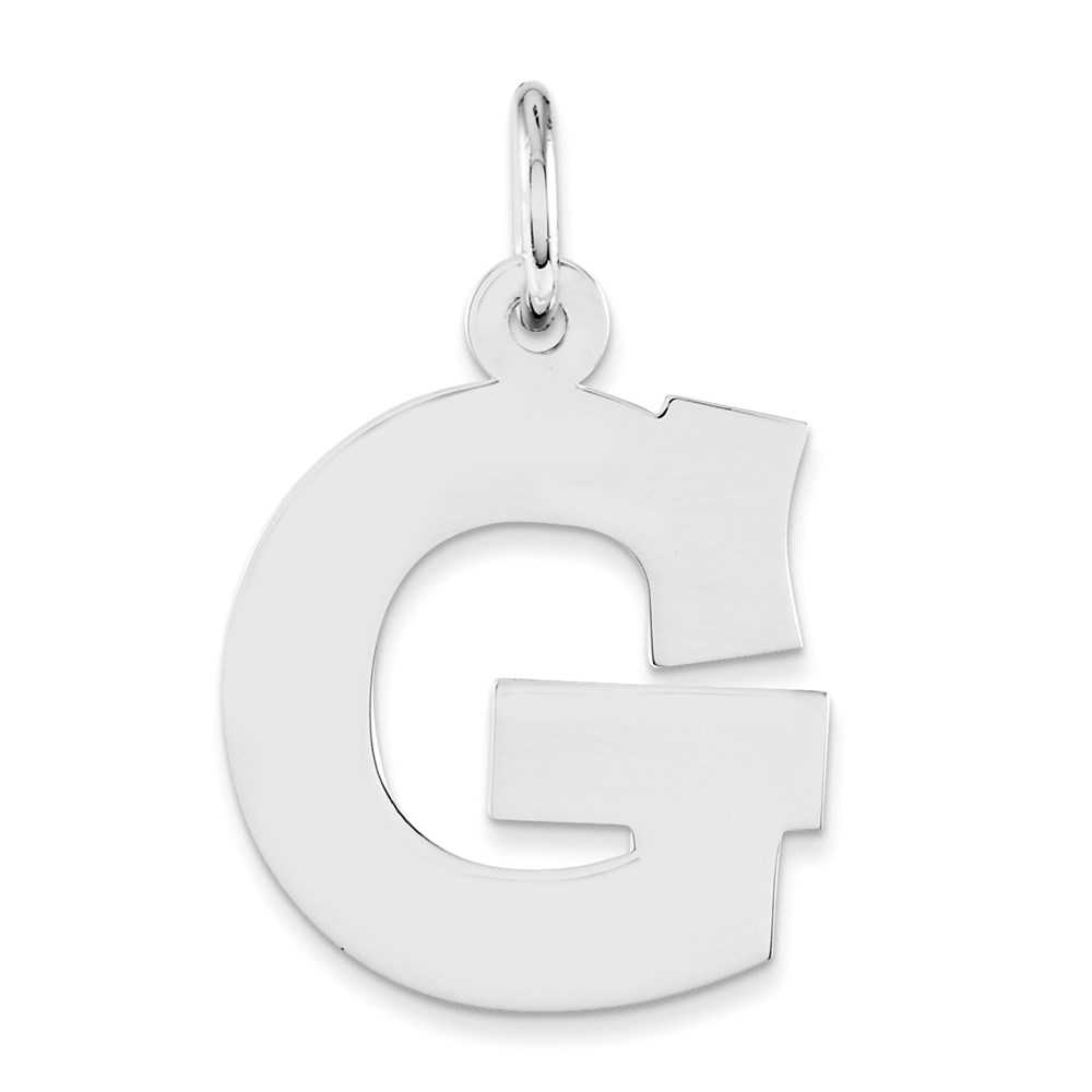 Sterling Silver Amanda Collection Block Style Initial G Pendant