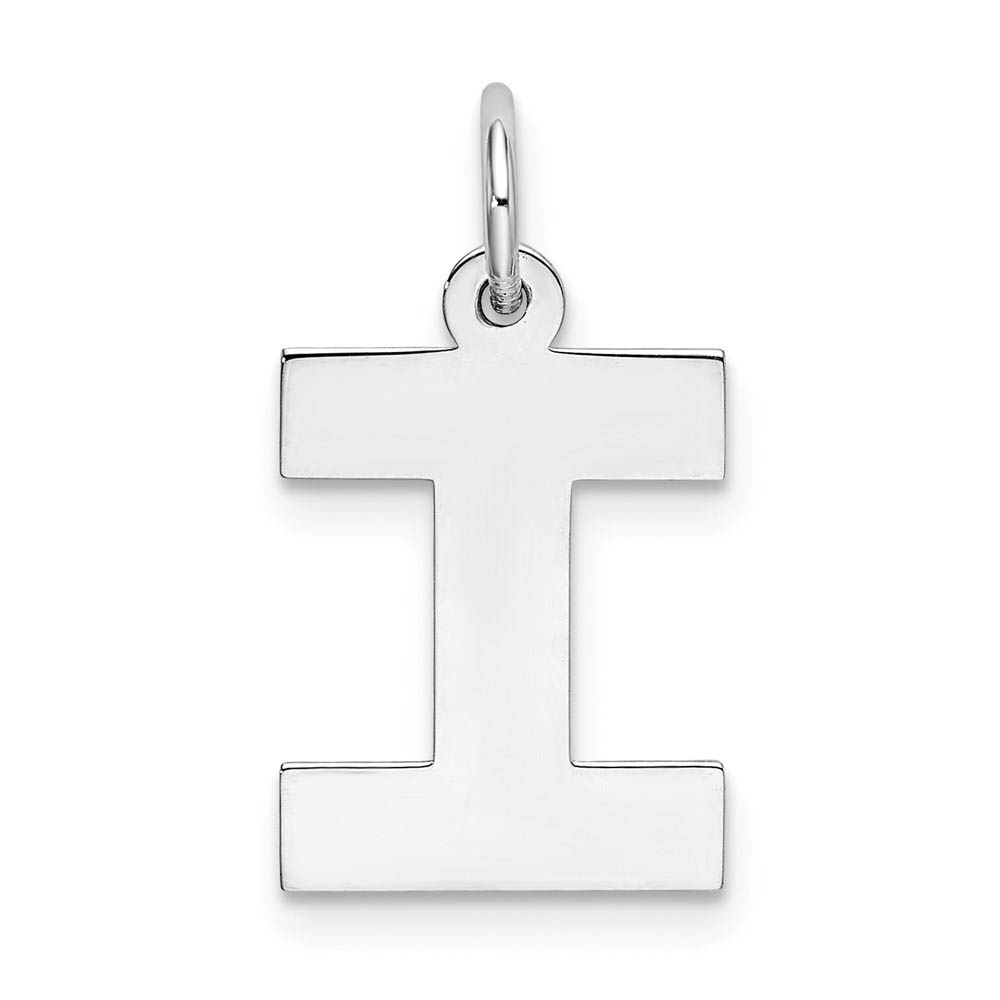 Sterling Silver Amanda Collection Block Style Initial I Pendant