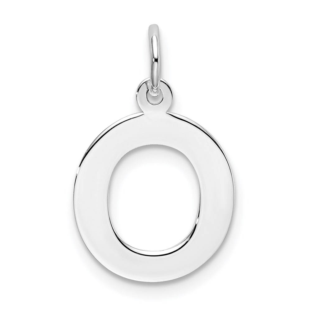 Sterling Silver Amanda Collection Block Style Initial O Pendant
