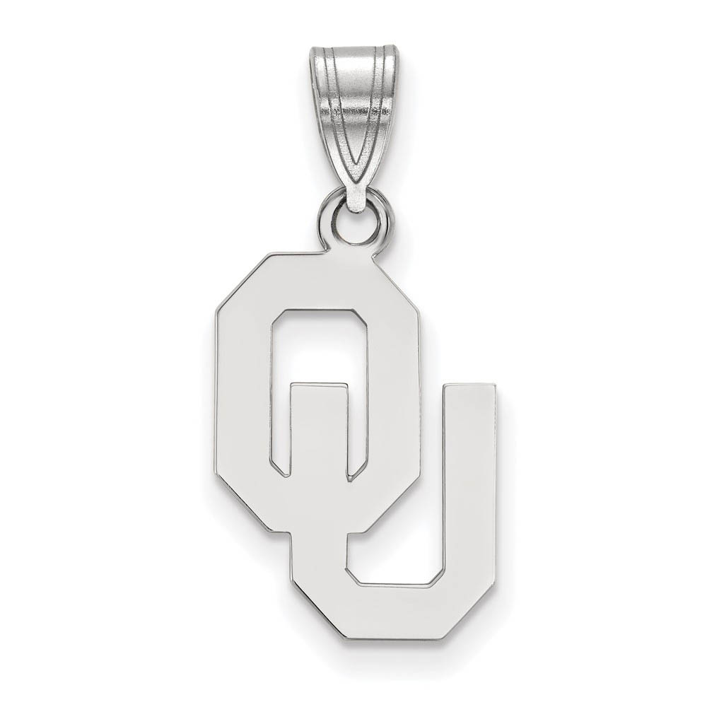 10k White Gold U. of Oklahoma Pendant