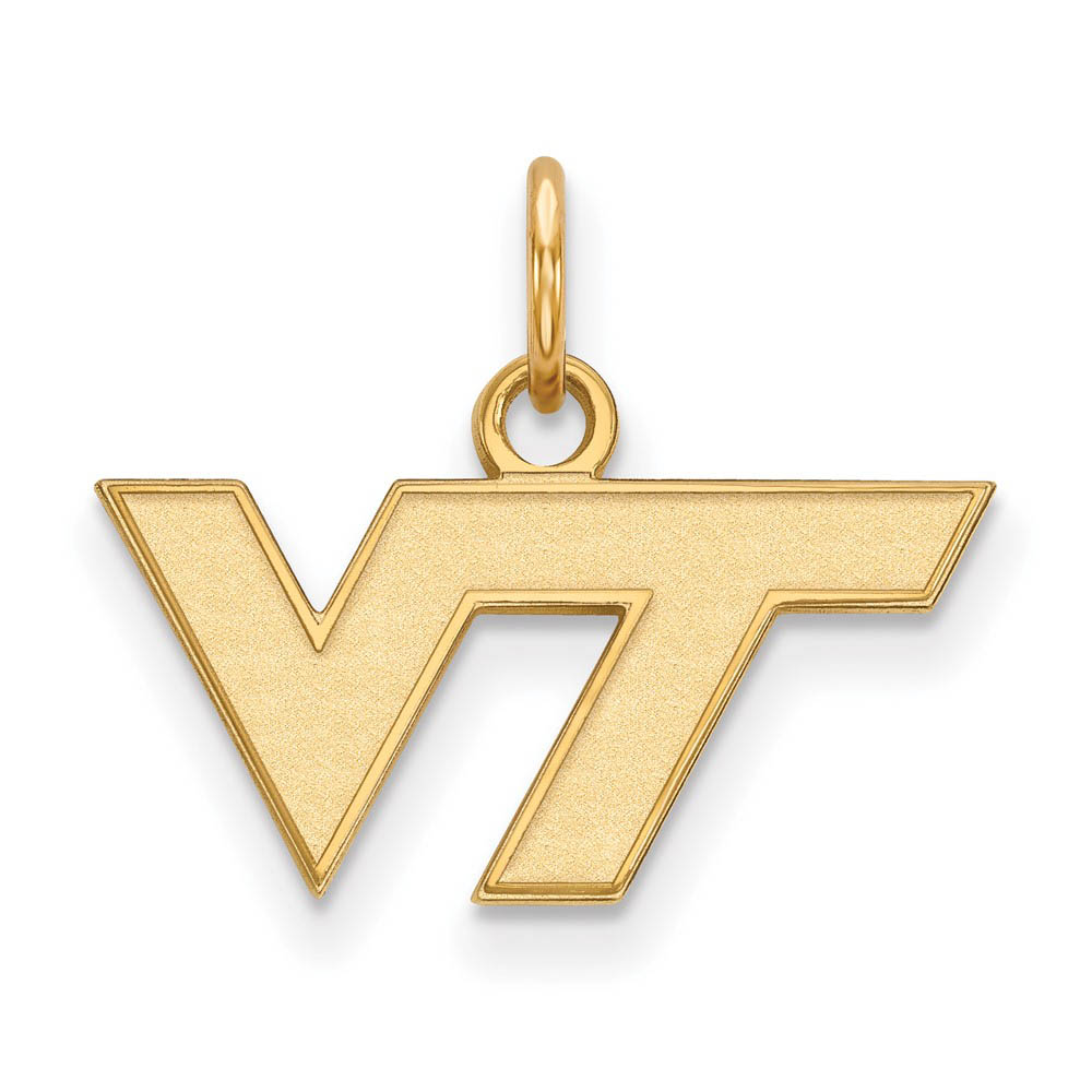10k Yellow Gold Virginia Tech (Tiny) Logo Charm or Pendant