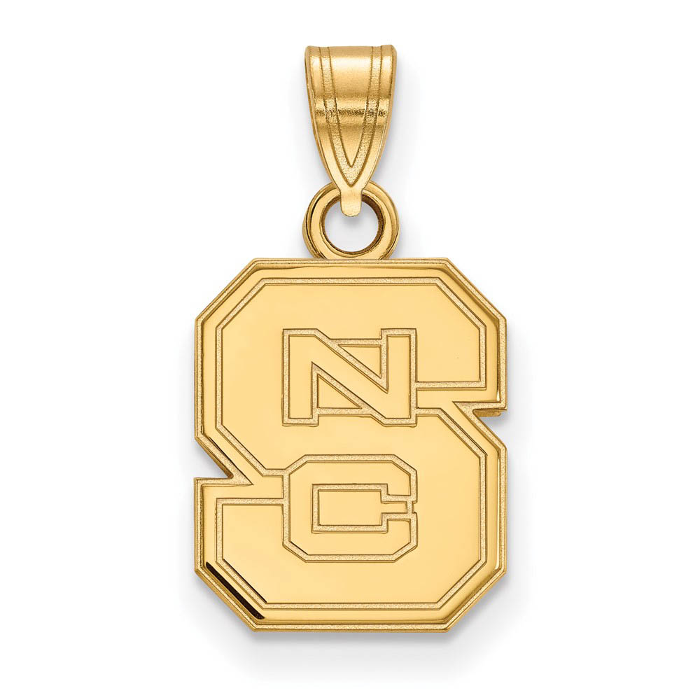 10k Yellow Gold North Carolina State 'NCS' Pendant