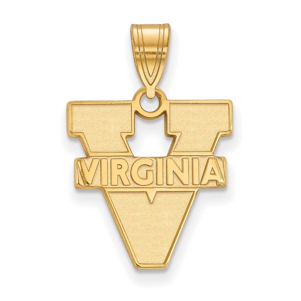 10k Yellow Gold U. of Virginia 'V' Logo Pendant