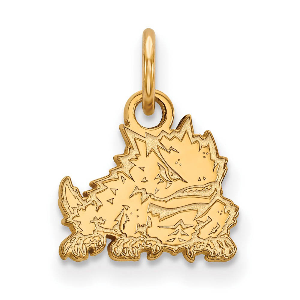10k Yellow Gold Texas Christian U. (Tiny) Charm or Pendant