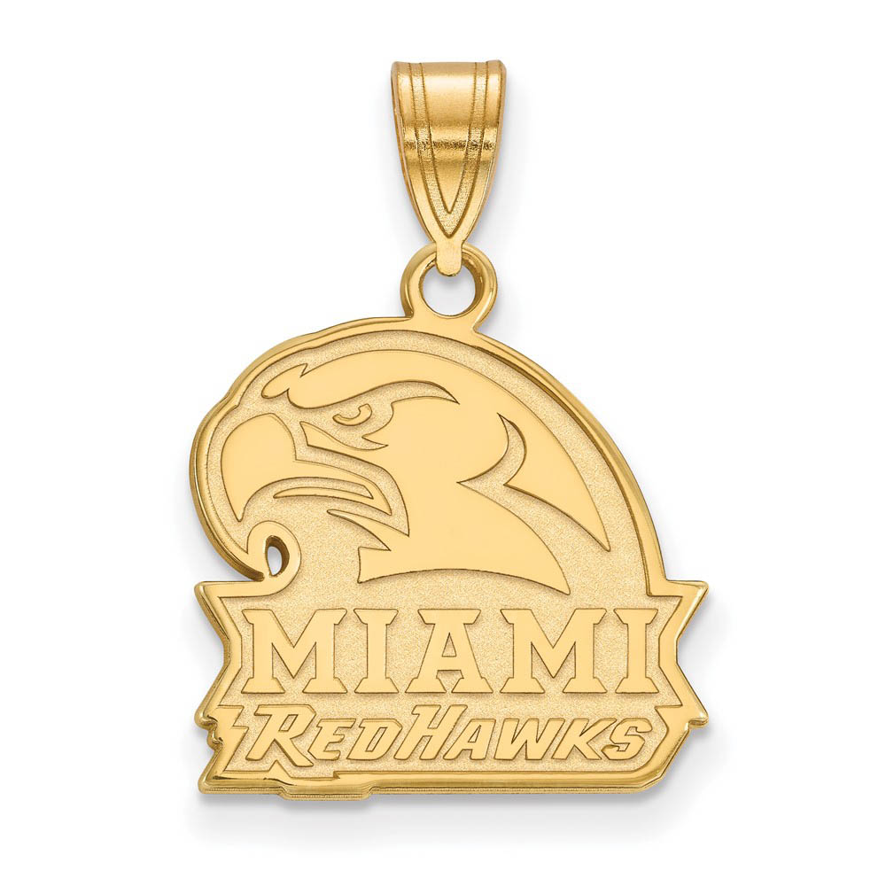 10k Yellow Gold Miami U Logo Pendant