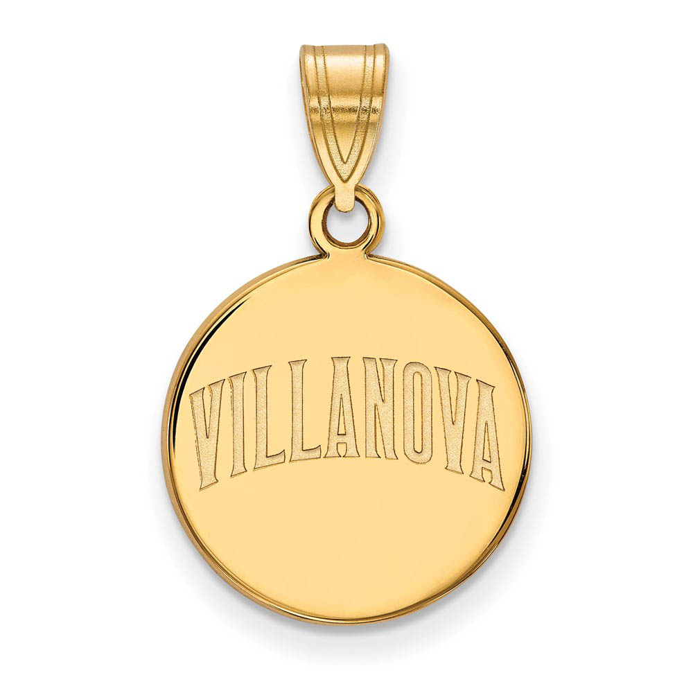 10k Yellow Gold Villanova U. Script Disc Pendant
