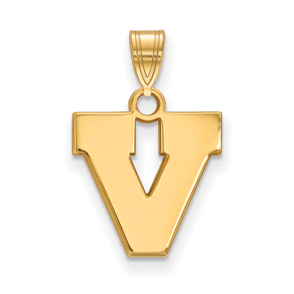 10k Yellow Gold U. of Virginia Initial V Pendant