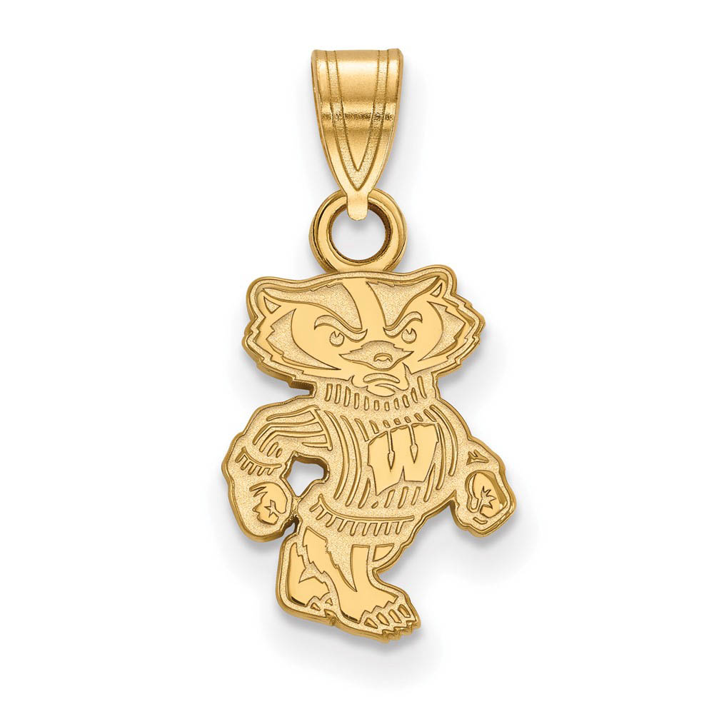 10k Yellow Gold U. of Wisconsin Badgers Pendant