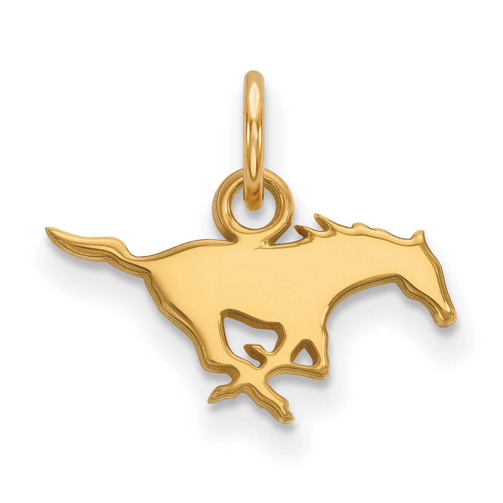 14k Yellow Gold Southern Methodist U. (Tiny) Charm or Pendant