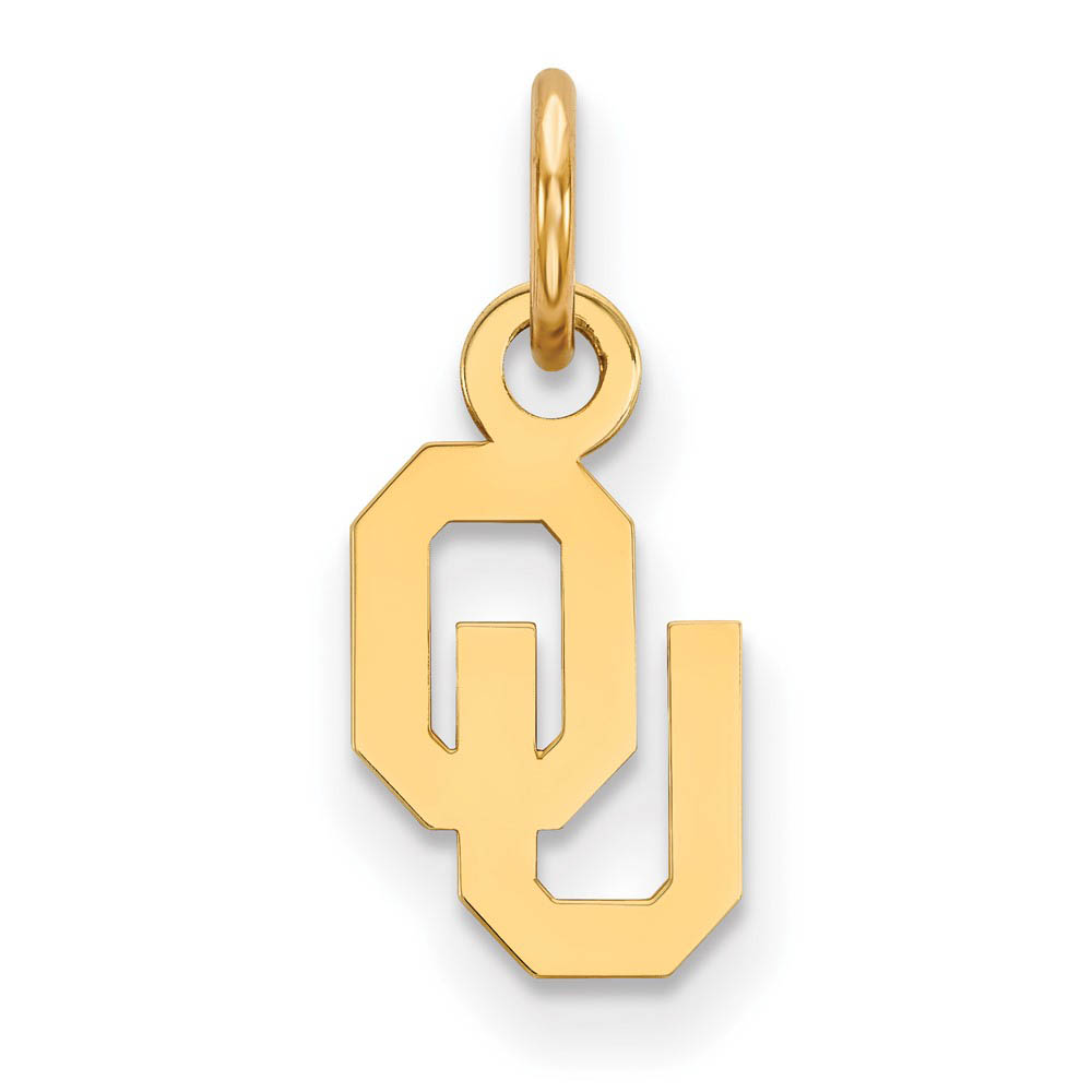 14k Yellow Gold U. of Oklahoma (Tiny) Charm or Pendant