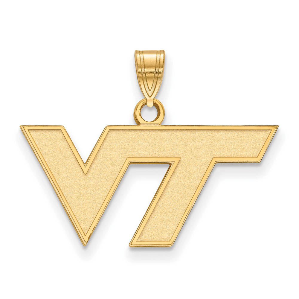 14k Yellow Gold Virginia Tech Logo Pendant
