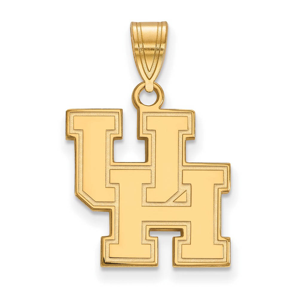 14k Yellow Gold U. of Houston 'UH' Pendant