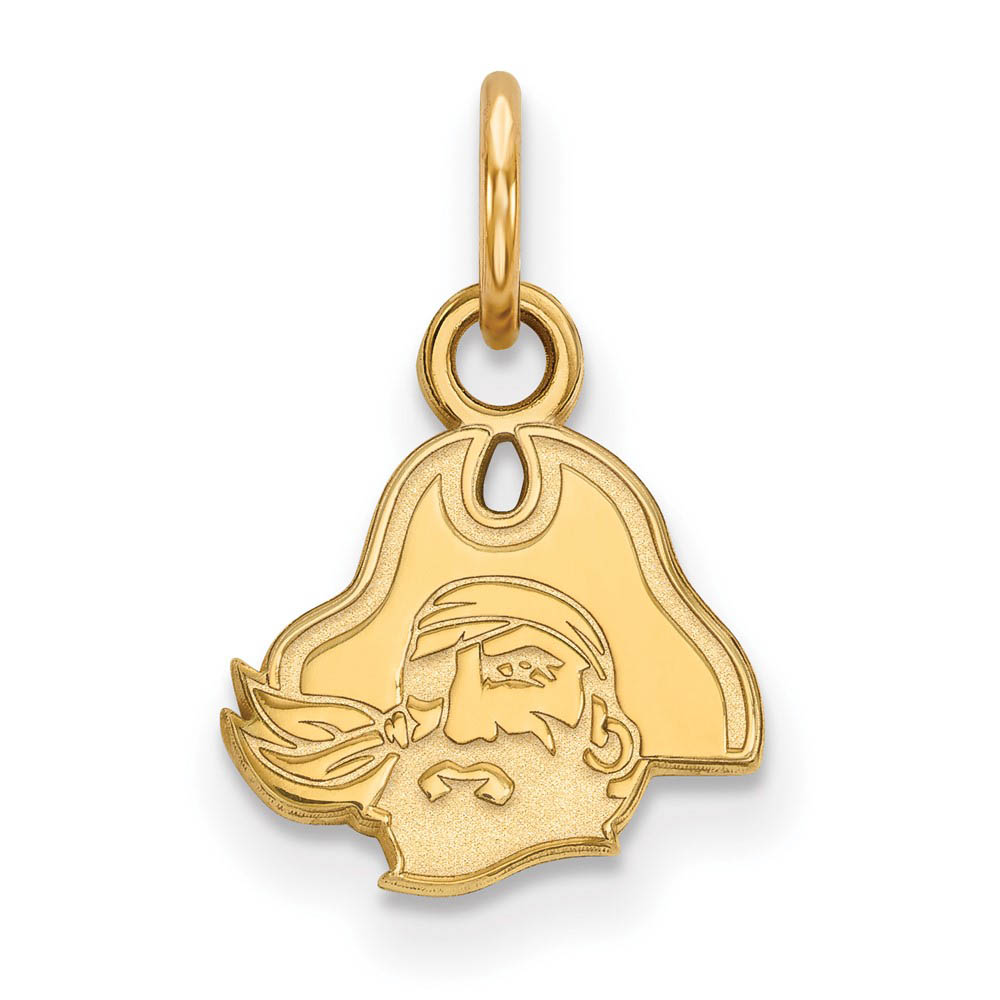14k Yellow Gold East Carolina U Pirates (Tiny) Charm or Pendant
