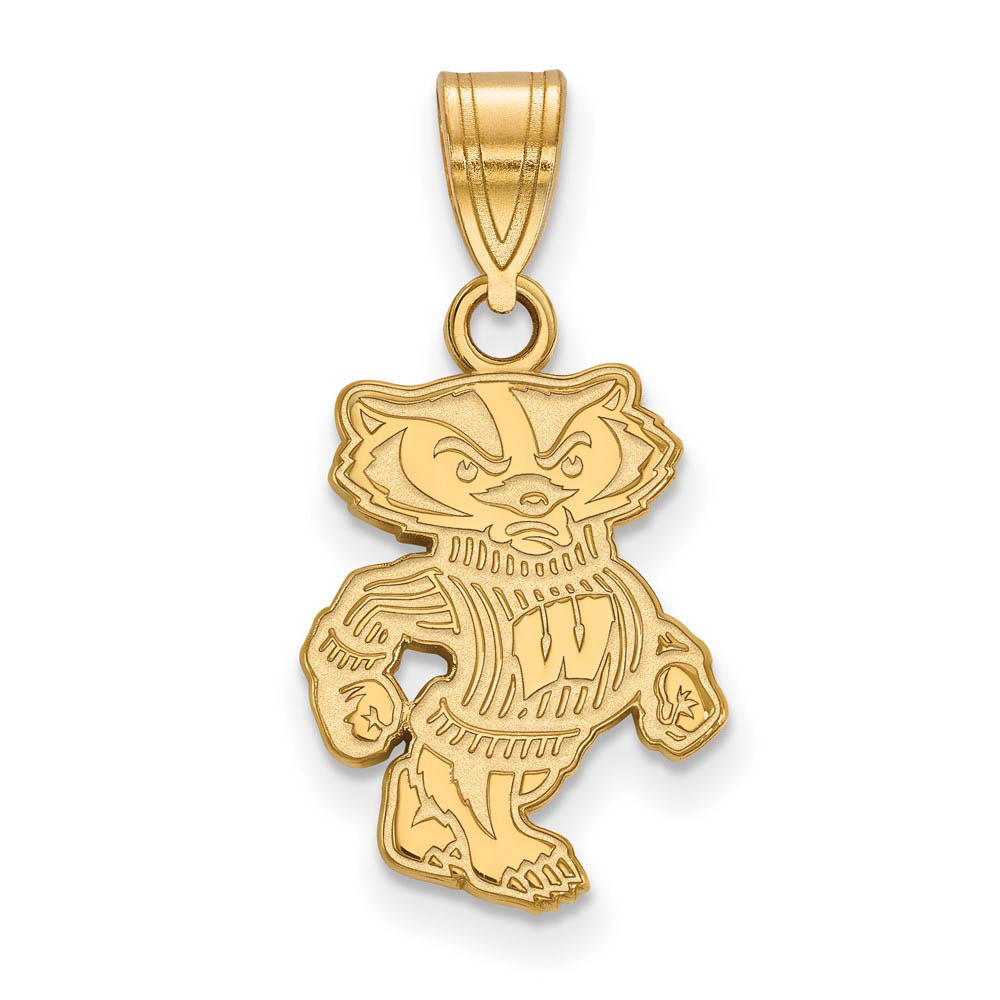 14k Yellow Gold U. of Wisconsin Badgers Pendant