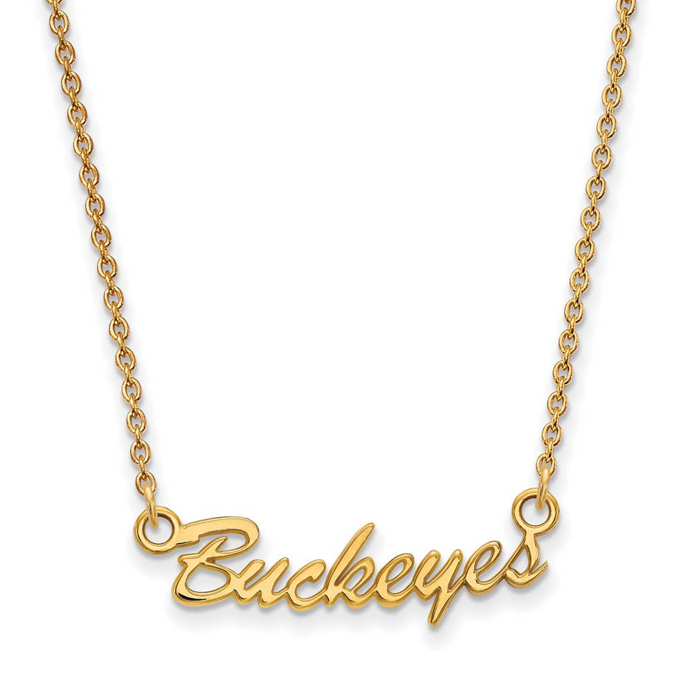 14k Yellow Gold Ohio State Necklace