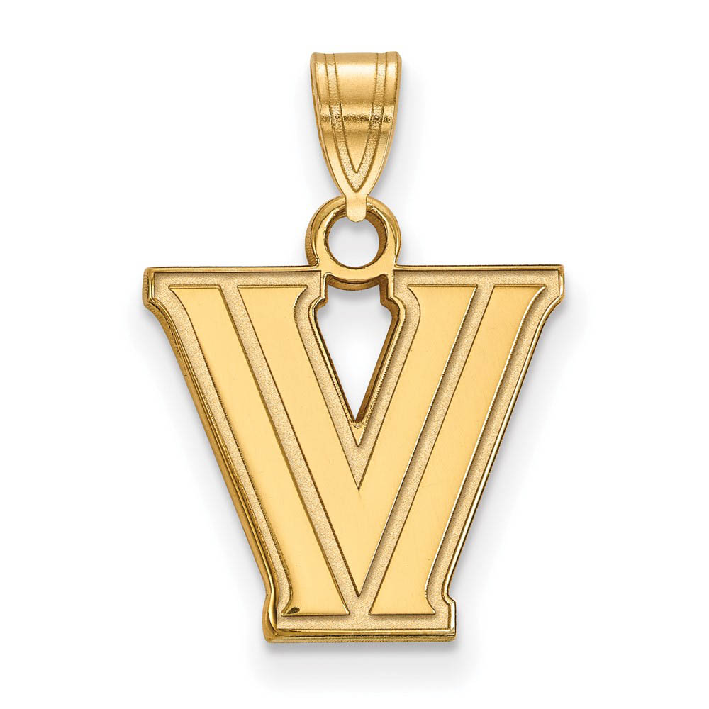 14k Gold Plated Silver Villanova Univ. Logo Pendant