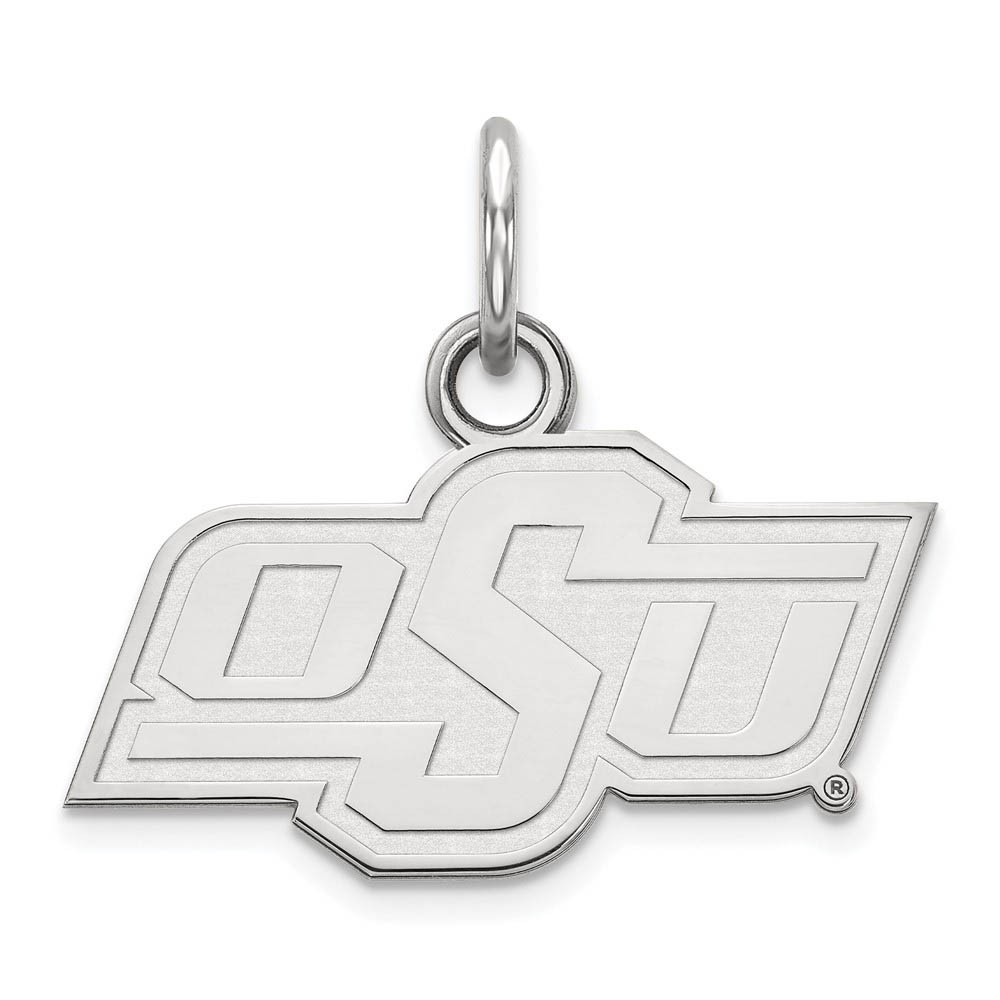 Sterling Silver Oklahoma State (Tiny) 'OSU' Charm or Pendant