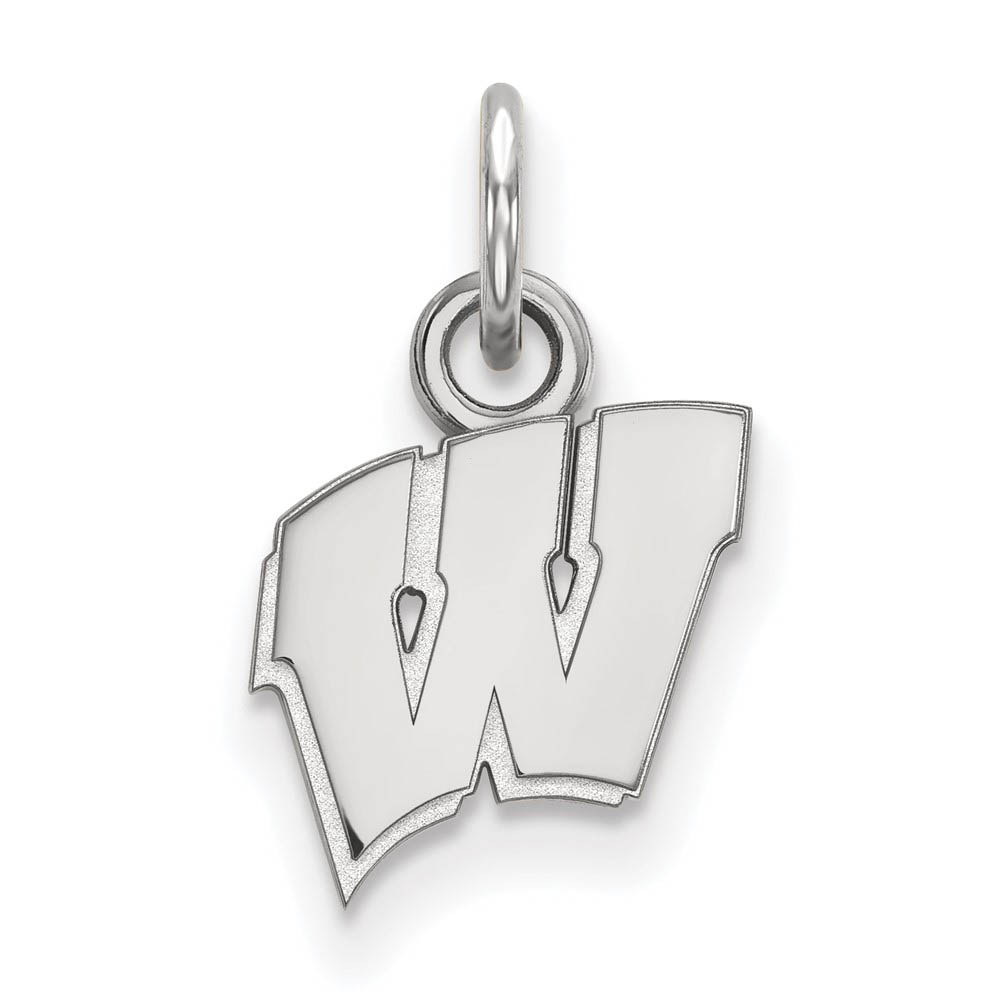 Sterling Silver U. of Wisconsin (Tiny) Initial W Charm or Pendant