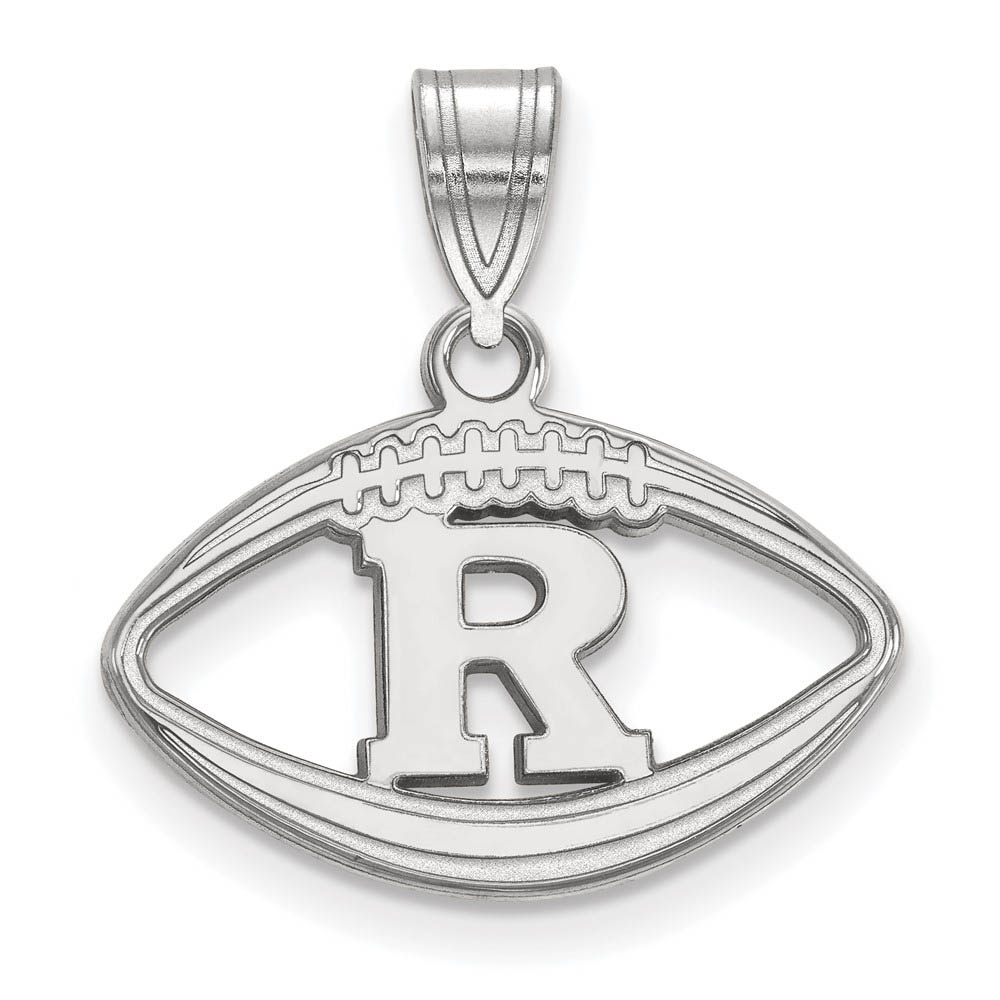 Sterling Silver Rutgers Football Pendant