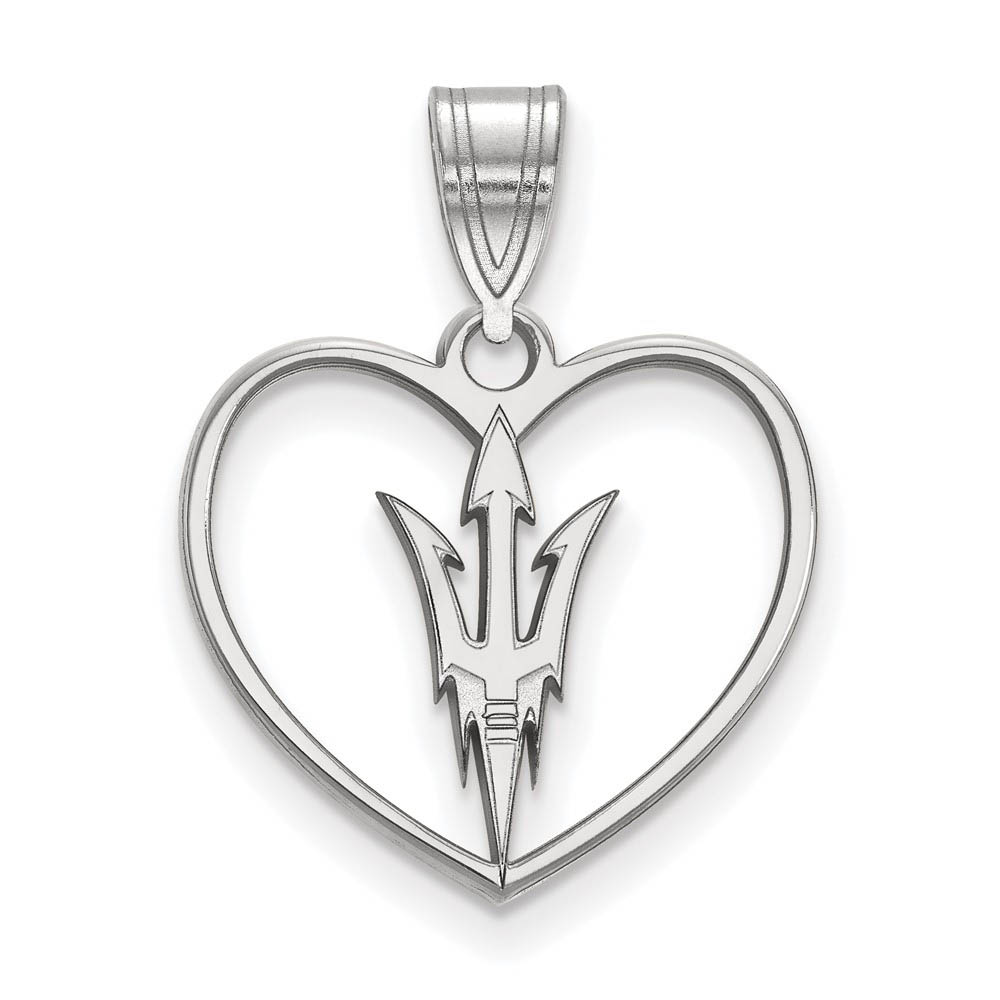 Sterling Silver Arizona State Heart Pendant