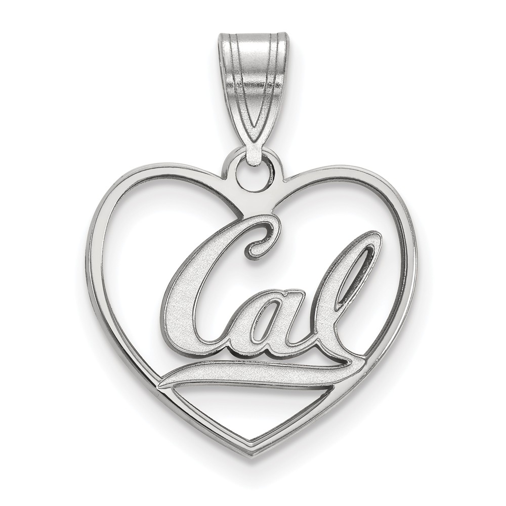 Sterling Silver California Berkeley 'Cal' Heart Pendant