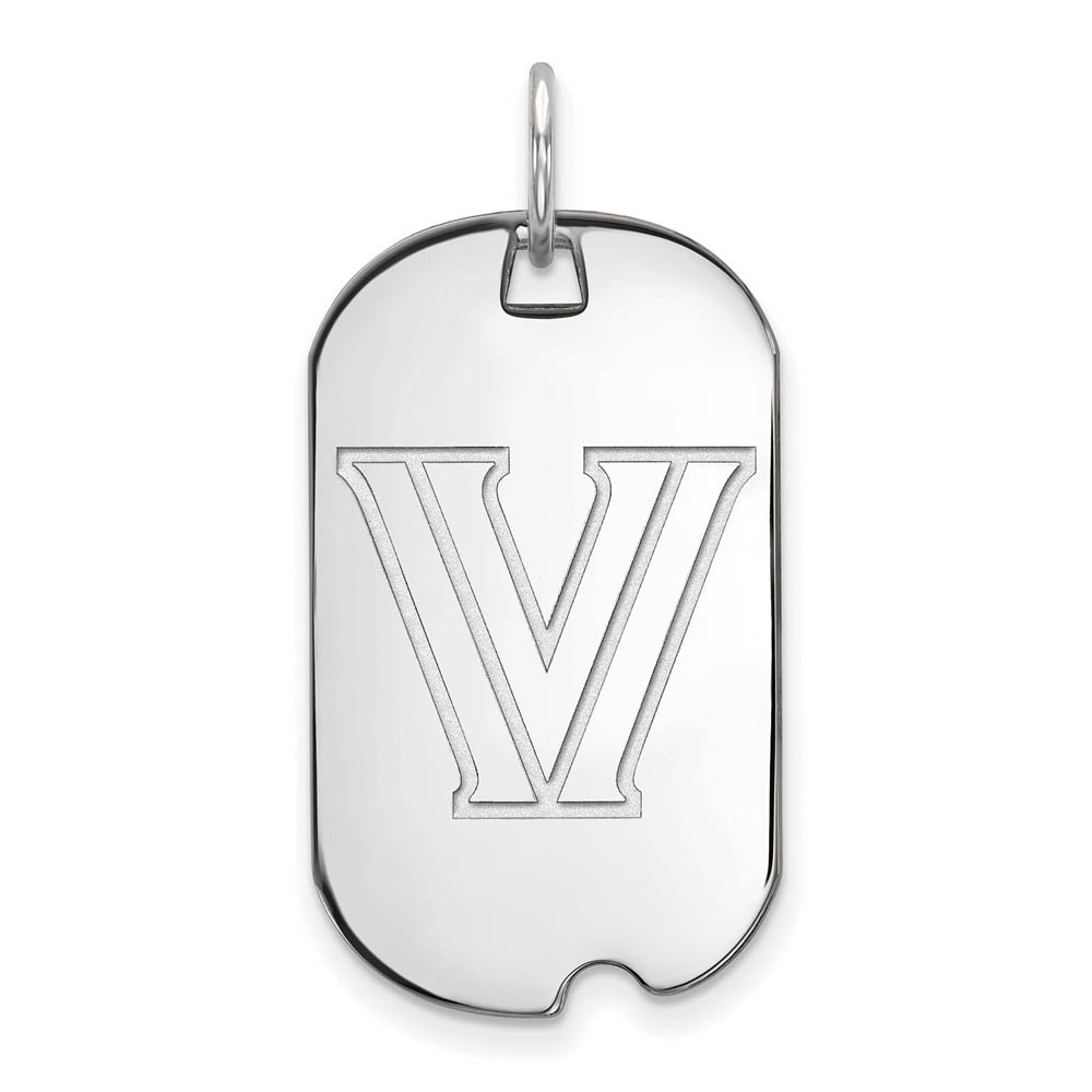 Sterling Silver Villanova U. Logo Dog Tag Pendant