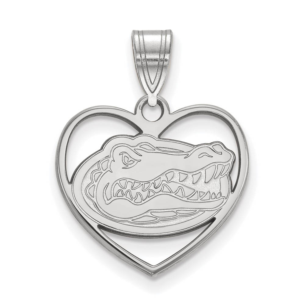 Sterling Silver U. of Florida Heart Pendant