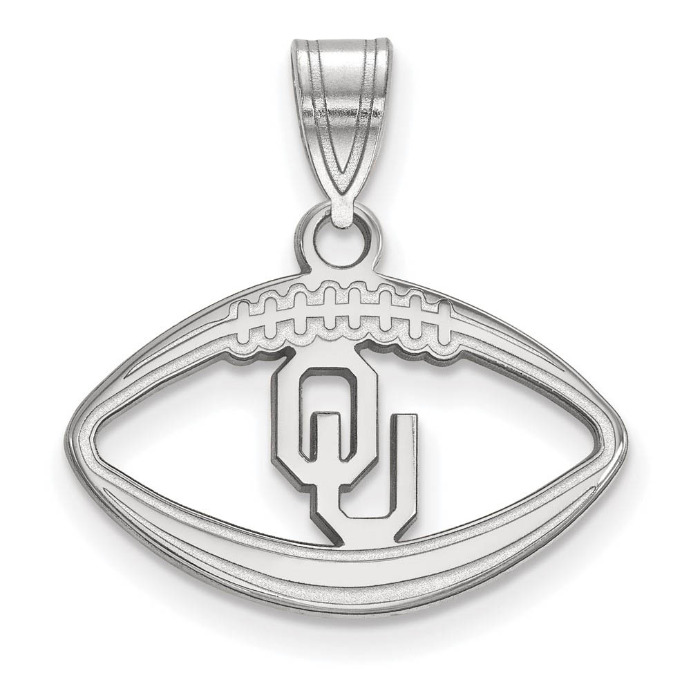 Sterling Silver U. of Oklahoma Football Pendant