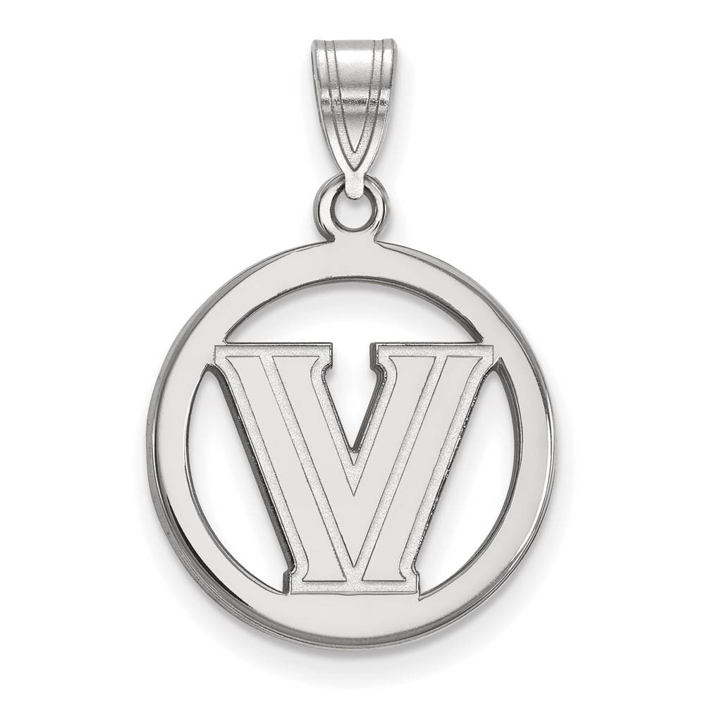 Sterling Silver Villanova U. SM Logo Circle Pendant
