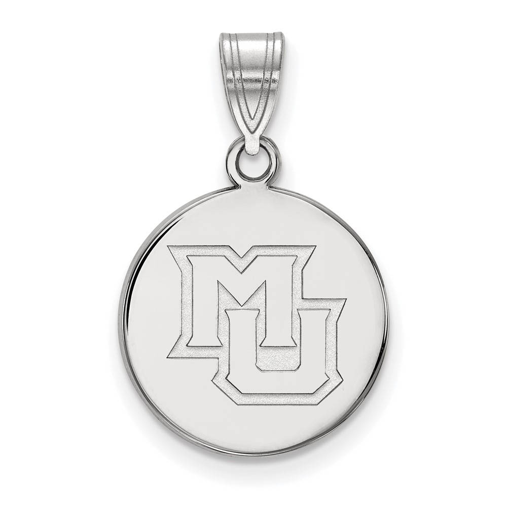 Sterling Silver Marquette U Disc Pendant