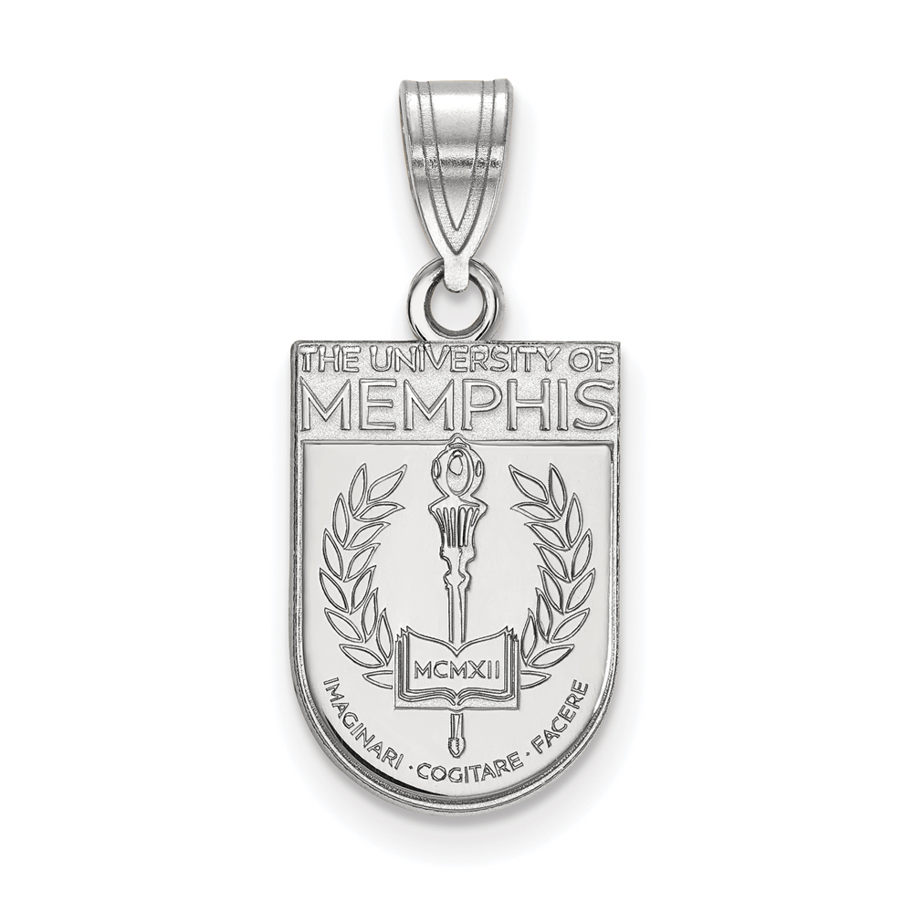 Sterling Silver U. of Memphis Crest Shield Pendant