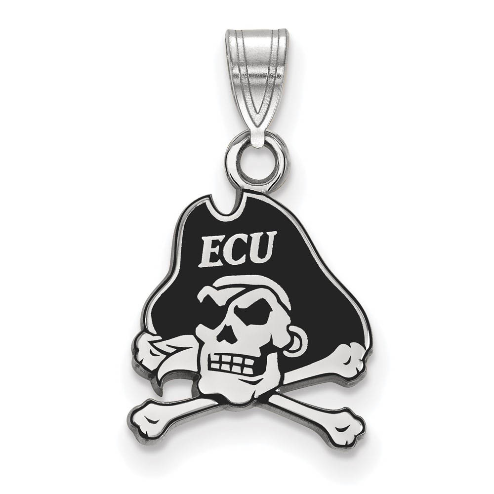 Sterling Silver East Carolina U Enamel Mascot Pendant