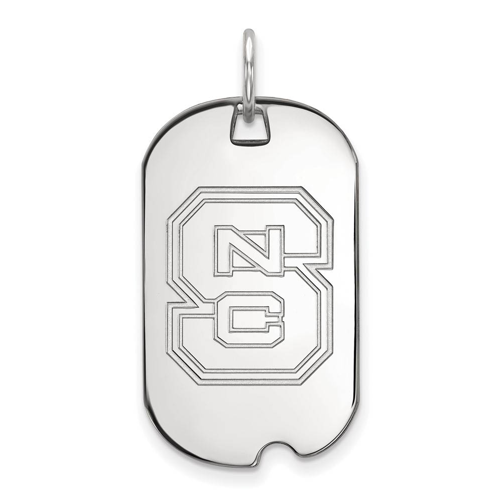 Sterling Silver North Carolina State 'NCS' Dog Tag Pendant