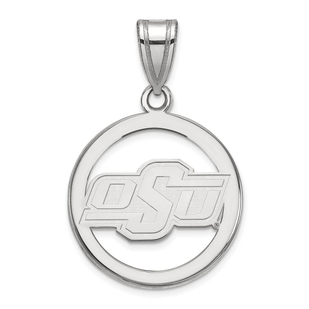 Sterling Silver Oklahoma State Circle Pendant