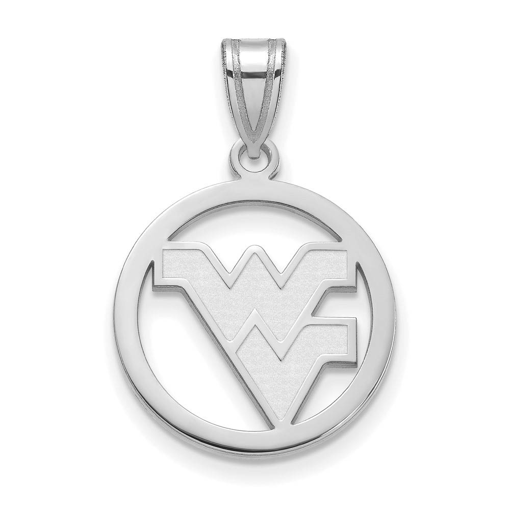 Sterling Silver West Virginia U. Circle Pendant