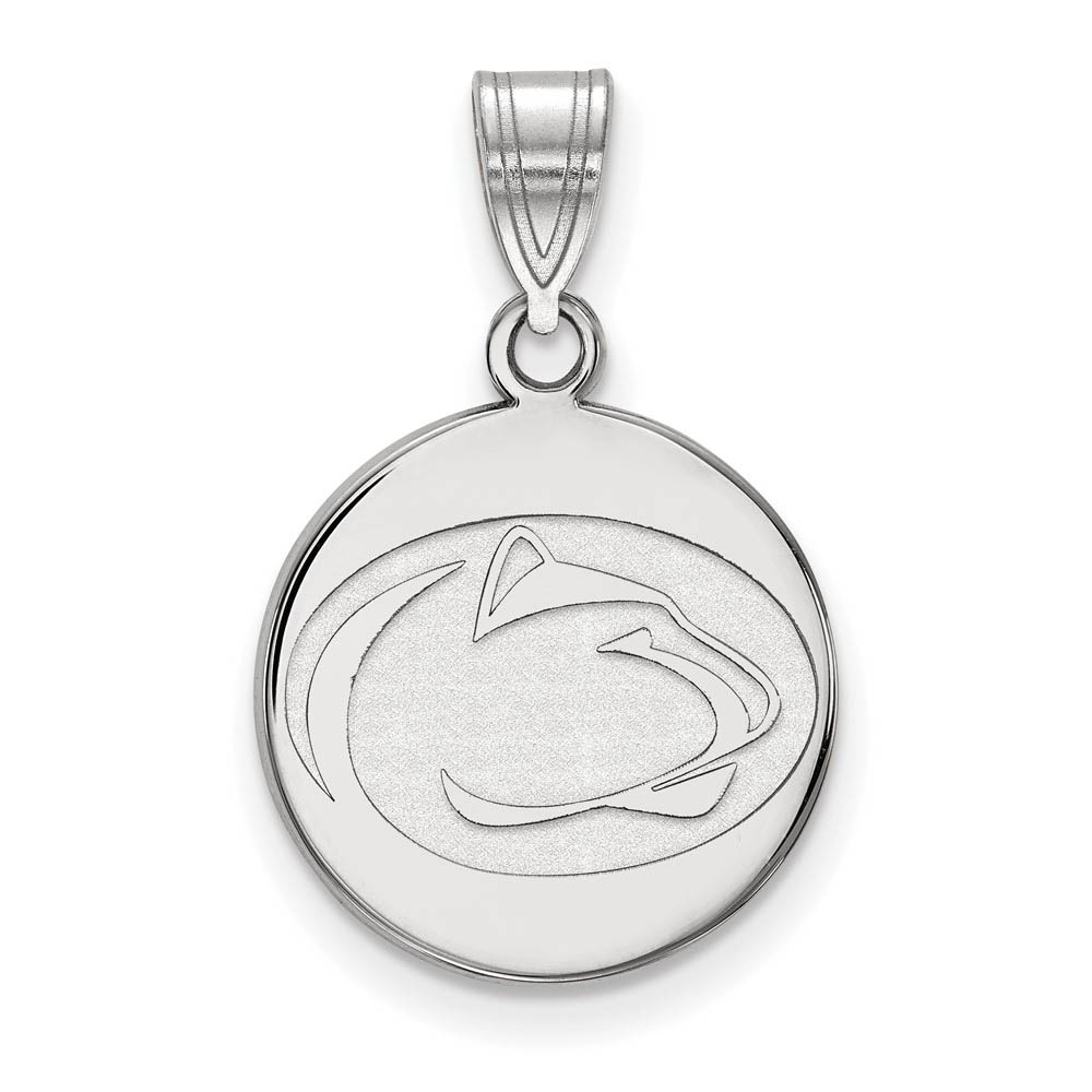 Sterling Silver Penn State Logo Disc Pendant