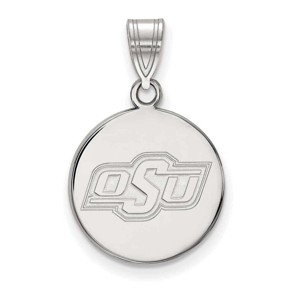 Sterling Silver Oklahoma State Disc Pendant
