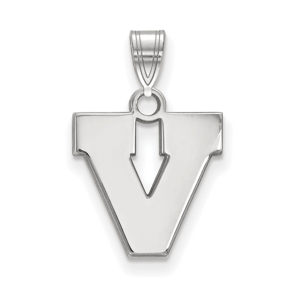 Sterling Silver U. of Virginia Initial V Pendant