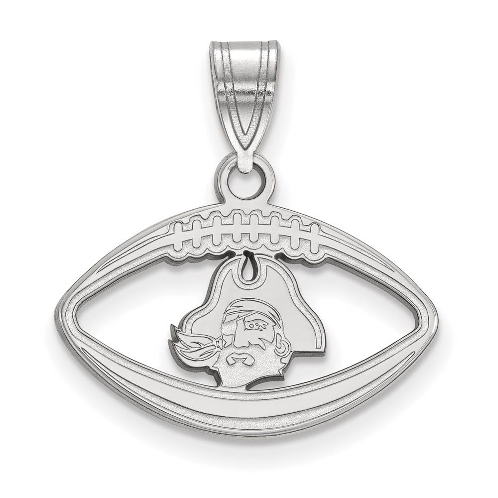 Sterling Silver East Carolina U Football Pendant